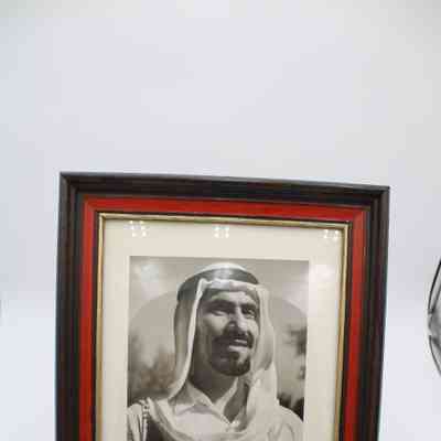 Photograph of Emir Ahmad al-Jaber al-Sabah in Red Frame