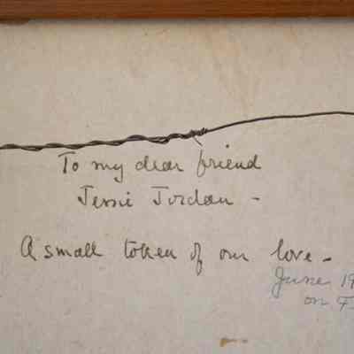 Gifter's writing: "To my dear friend Jessie Jordan- A small token of our love."