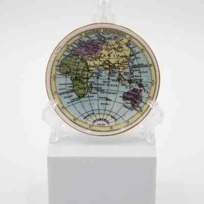 Small Colored Ceramic Map Ashtray