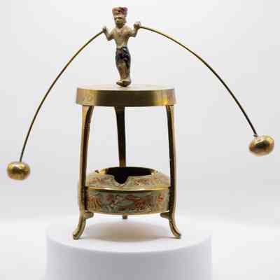 Brass Kinetic Balance Acrobat Ashtray