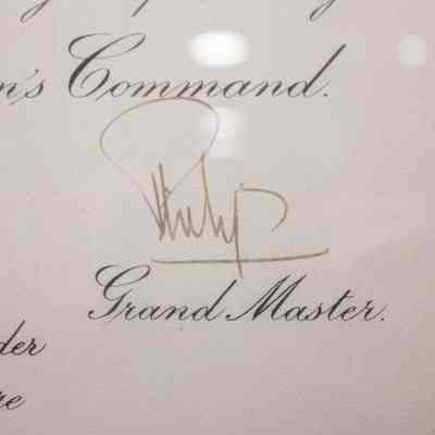 Grand Master's Signature: A signature over a printed "Grand Master."