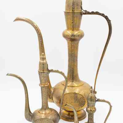 Set of Brass Aftaba Ewers