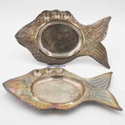 Pair of Silver Fish Platters