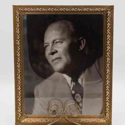 Photograph of L.T. Jordan in Gold Frame on Stand