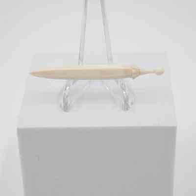 Carved Ivory Hexagonal Perfume Container with Twist-off Stem