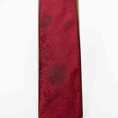 Red Silk Chinese Tie in Box