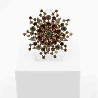 Topaz Sunburst Brooch