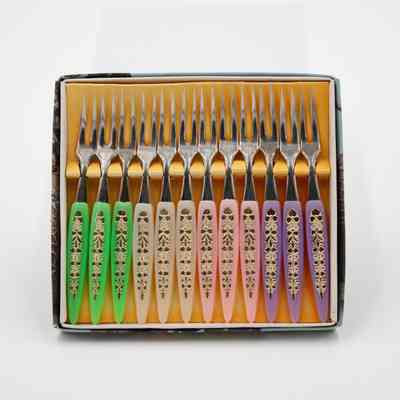 Set of Multicolored "Little Forks" in Box