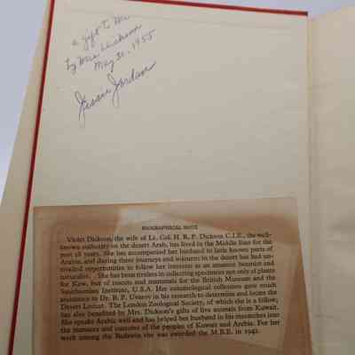 Inside front cover: In black pen, "A gift to me by Mrs. Dickson May 30 - 1955 Jessie Jordan."