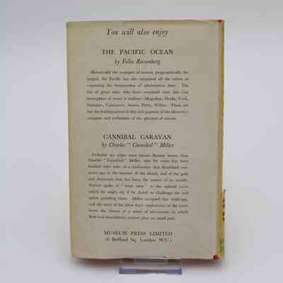 Back cover of "Meet the Arab": The back cover has a white cover with black text recommending books, "The Pacific Ocean," and "Cannibal Caravan."