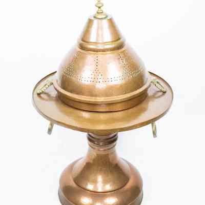 Large Copper Brazier with Domed Cover