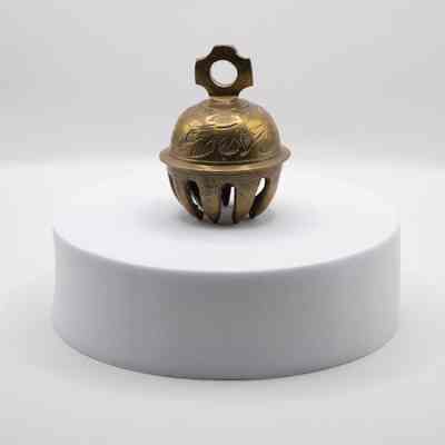 Small Brass Floral Elephant Claw Prayer Bell