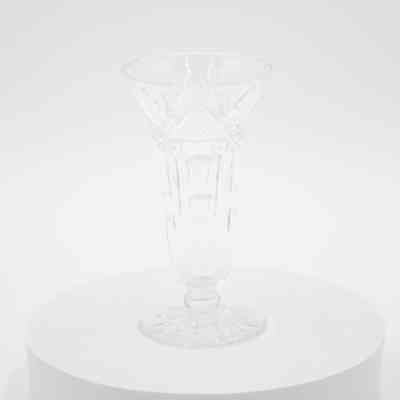Small Cut Crystal Parfait-Shaped Vase