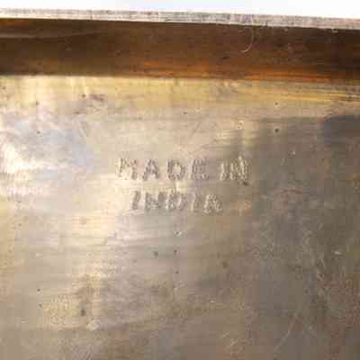 Stamp on base: "Made in India."