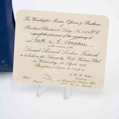 Notecard Invitation to the Second Annual Ladies' Festival