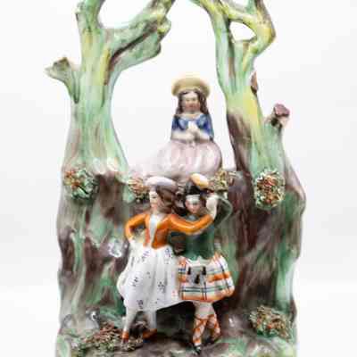 Porcelain Figurine of Dancing Couple with Girl