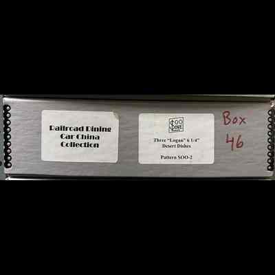 Railroad Dining Car China Collection. Box 46. Three "Logan" 6 1/4"
Dessert Dishes
Pattern SOO-2