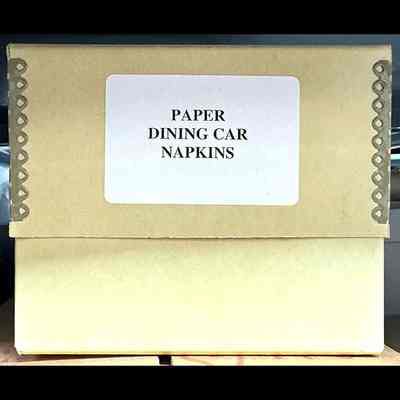 Paper Dining Car Napkins.