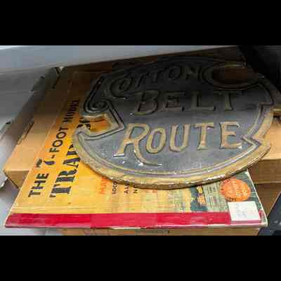 Cotton Belt Route - plaster cast of nameplate / etc.