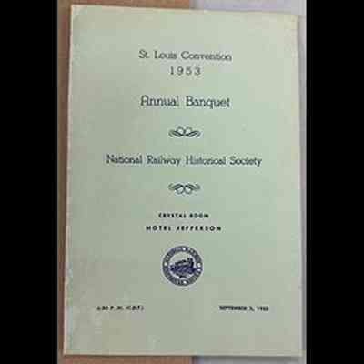 NRHS St. Louis Convention 1953 - Annual Banquet. Program.