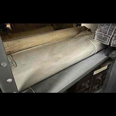 Rolled engineering drawings.