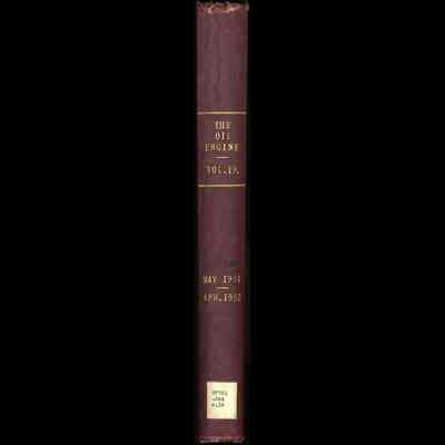 Oil Engine and Gas Turbine magazine, Vol. 19 (bound volume).