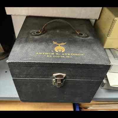 Moolah Shrine Temple membership fez. Issued to Arthur K. Atkinson.