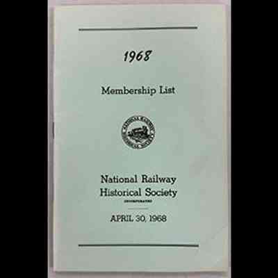 NRHS membership list - 1968