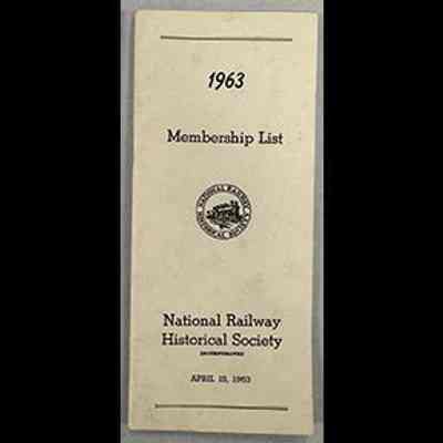 NRHS membership list - 1963