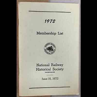 NRHS membership list - 1972