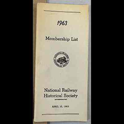NRHS membership list - 1963