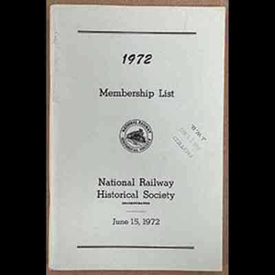 NRHS membership list - 1972