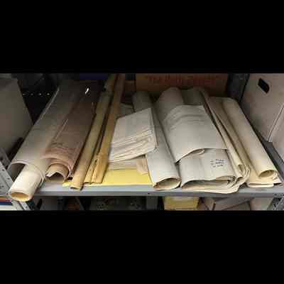 Group of engineering drawings; rolled and/or folded.