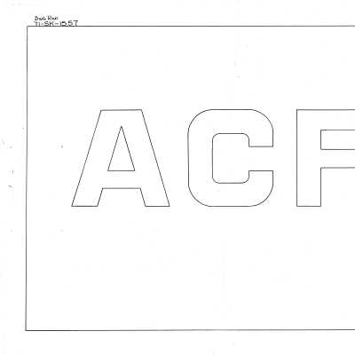 Stencil Detail 4" Letter / ACF Center Flow
