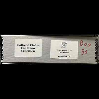 Railroad Dining Car China Collection. Box 50. Three "Logan" 5 1/2”
Dessert Dishes
Pattern SOO-2