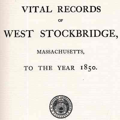 Vital Records of West Stockbridge, Massachusetts, To The Year 1850