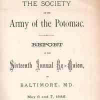 Report of the sixteenth annual re-union, at Baltimore, Maryland, May 6 and 7, 1885