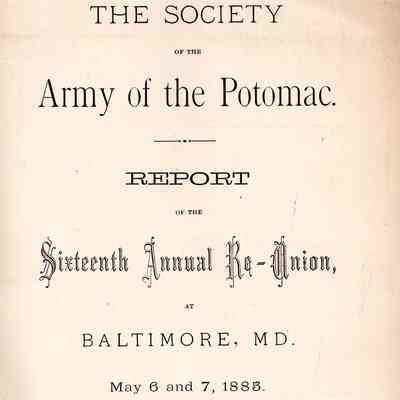 Report of the sixteenth annual re-union, at Baltimore, Maryland, May 6 and 7, 1885