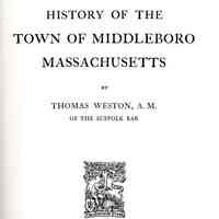 History of the Town of Middleboro, Massachusetts 1905-1965