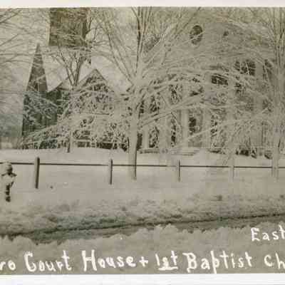 Middleboro - Court House and First Baptist Church - 1915