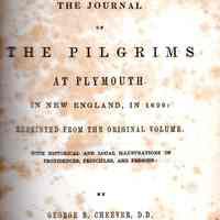 The Journal of the Pilgrims at Plymouth, New England, in 1620: reprinted from the original