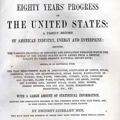 Eight years' progress of the United States: a family record of American industry, energy, and enterprise: showing the various channels of industry and education through which the people of the United States have arisen from a British colony to their present national importance ... By eminent literary men ... Extensively embellished with steel and electrotype plate engravings ...