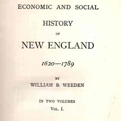 Economic and Social History of New England 1620-1789