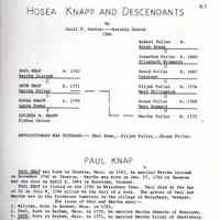 Hosea Knapp and descendants