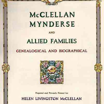 McClellan Mynderse and Allied Families