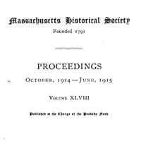 Proceedings of the Massachusetts Historical Society