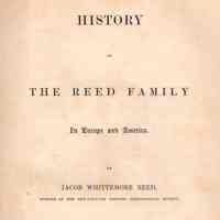 History of the Reed family in Europe and America