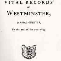 Vital records of Westminster, Massachusetts to the end of the year 1849.