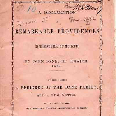 A Declaration Of Remarkable Providences In The Course Of My Life