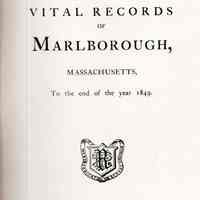 Vital records of Marlborough, Massachusetts to the end of the year 1849.